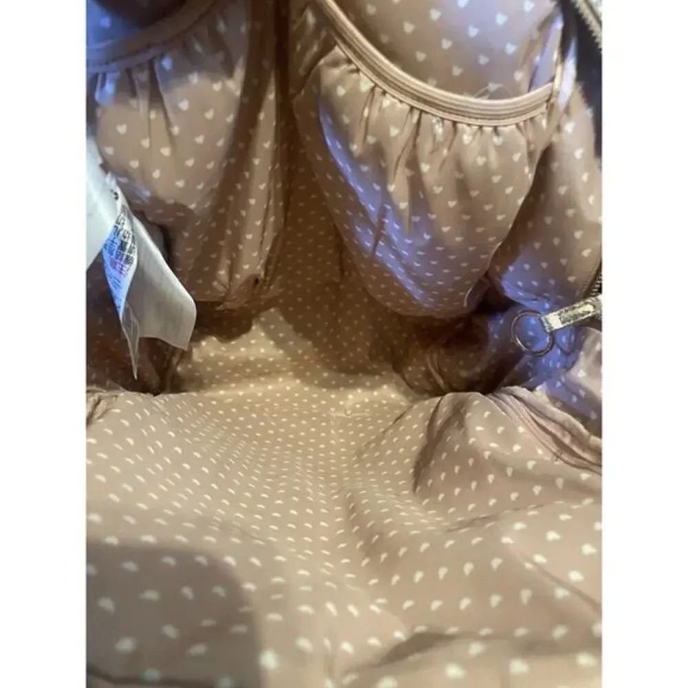 Disney Rose Gold Mickey Mouse Icon Flair Backpack Top‎ Handle Strap Pockets Used